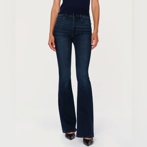 DL1961 Bridget Boot High Rise Instasculpt 33 Dark Blue Indigo SZ 32 Retail 249.